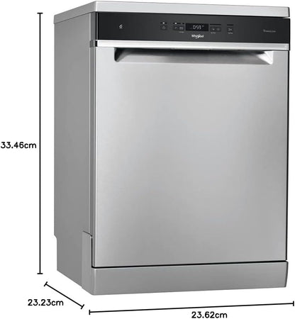 Whirlpool Dishwasher: Inox Color, Full Size - Wfc 3C33 Pf X Uk"Min 1 year manufacturer warranty"