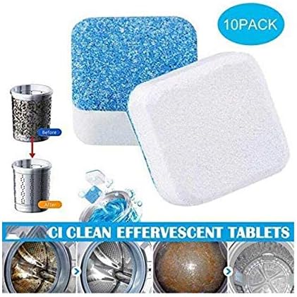 ALISSA 20 Pcs Washing Machine Cleaners - Washing Machine Tank Cleaning Sheet, Washer Decontamination Cleaning Detergent Effervescent Tablet Washing Machine Cleaner Descaler Deep Remover Deodorant