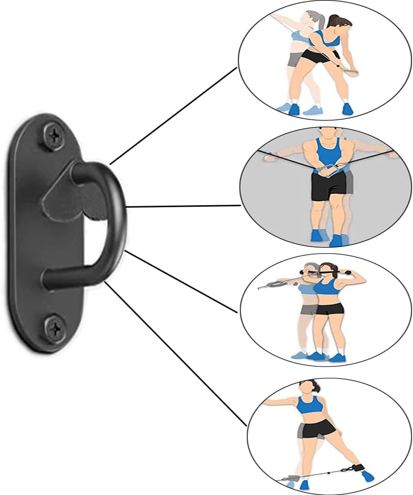 3 PCS Resistance Band Wall Anchor,Wall Mount Workout Anchors, Exercise Station Strap Anchor for Resistance Bands, Heavy Duty Workout Anchors, Home Gym, Strength Training, Physical Therap