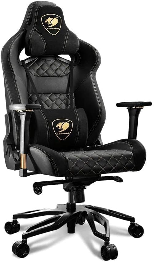 COUGAR Armor Titan Pro Royal The Flagship Gaming Chair Breathable PVC Leather, a Premium Suede-Like Texture, 160kg Support, 170 Degree Reclining, Black