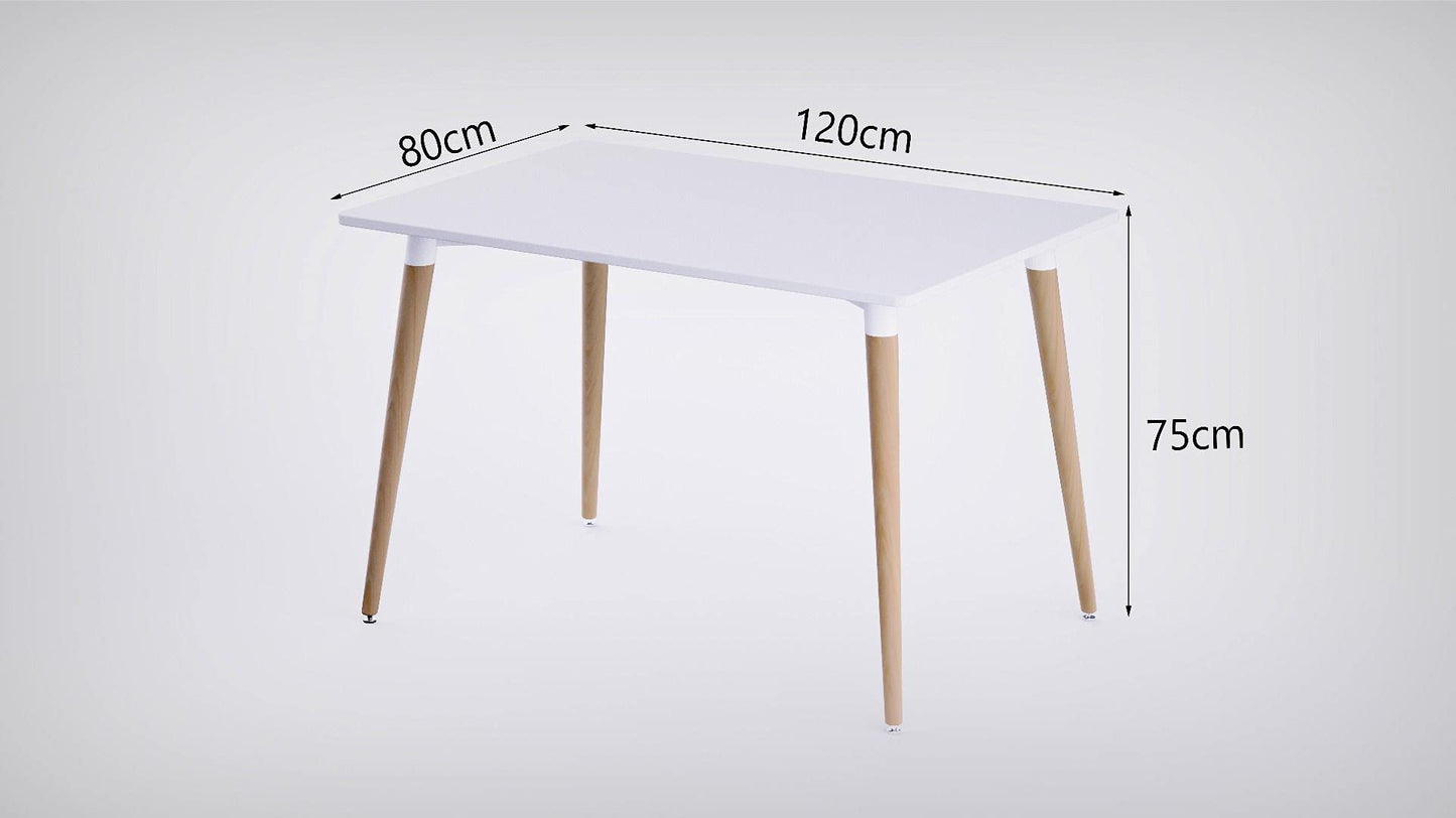 Mahmayi Dining Table with Chair Sets, Simple Modern Design Tables & Chairs for Home Office Bistro Balcony Lawn Breakfast, (DWS-White, Dining Set 4 Seater)