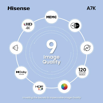 Hisense 85 inch 4K UHD Smart DLED TV - A7K Series