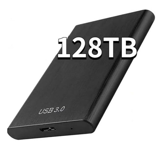 External Hard Drive HD 128TB Solid State Drive HD Hard Disk Storage Device Portable Hard Disk Computer mobile CCT footage video all types data storage with big capacity