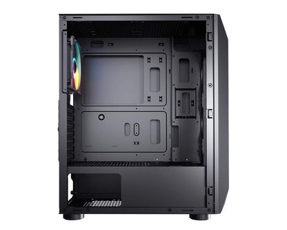 Cougar Mx410 Mesh-G RGB Powerful Airflow And Compact Mid-Tower Case With Tempered Glass, Dual RGB Strips And 4 X RGB Fans