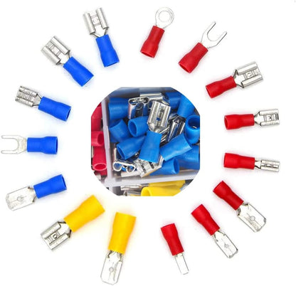 280Pcs Cable Lugs Set, Cable Lugs Assortment Crimp Connector Set, Easy To Crimp, Sturdy And Durable, Flat Butt Crimp Connector For Machine, Electric Power, Home Appliance, Or Other Automatic Equipment