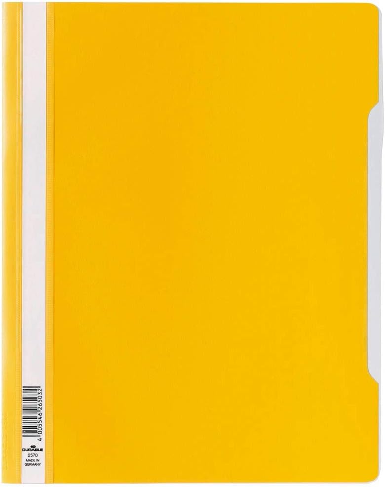 Durable DUPG2570-04 Clear View A4 Project File 50-Pieces, Yellow