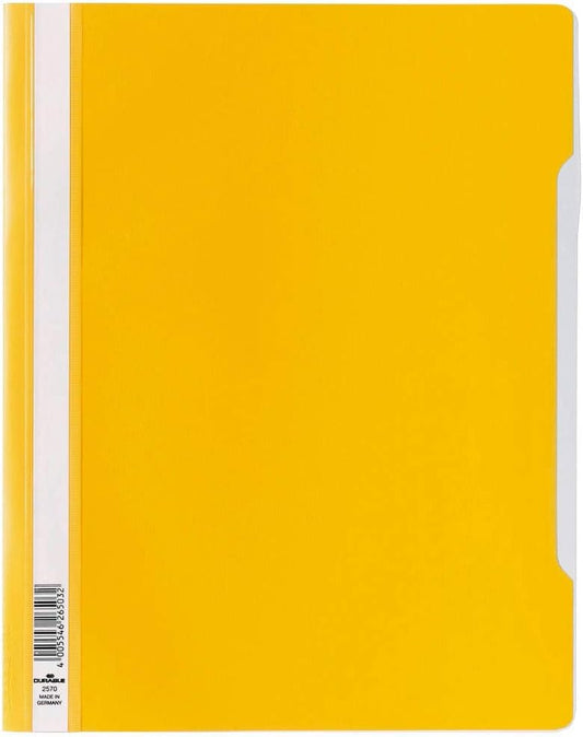 Durable DUPG2570-04 Clear View A4 Project File 50-Pieces, Yellow