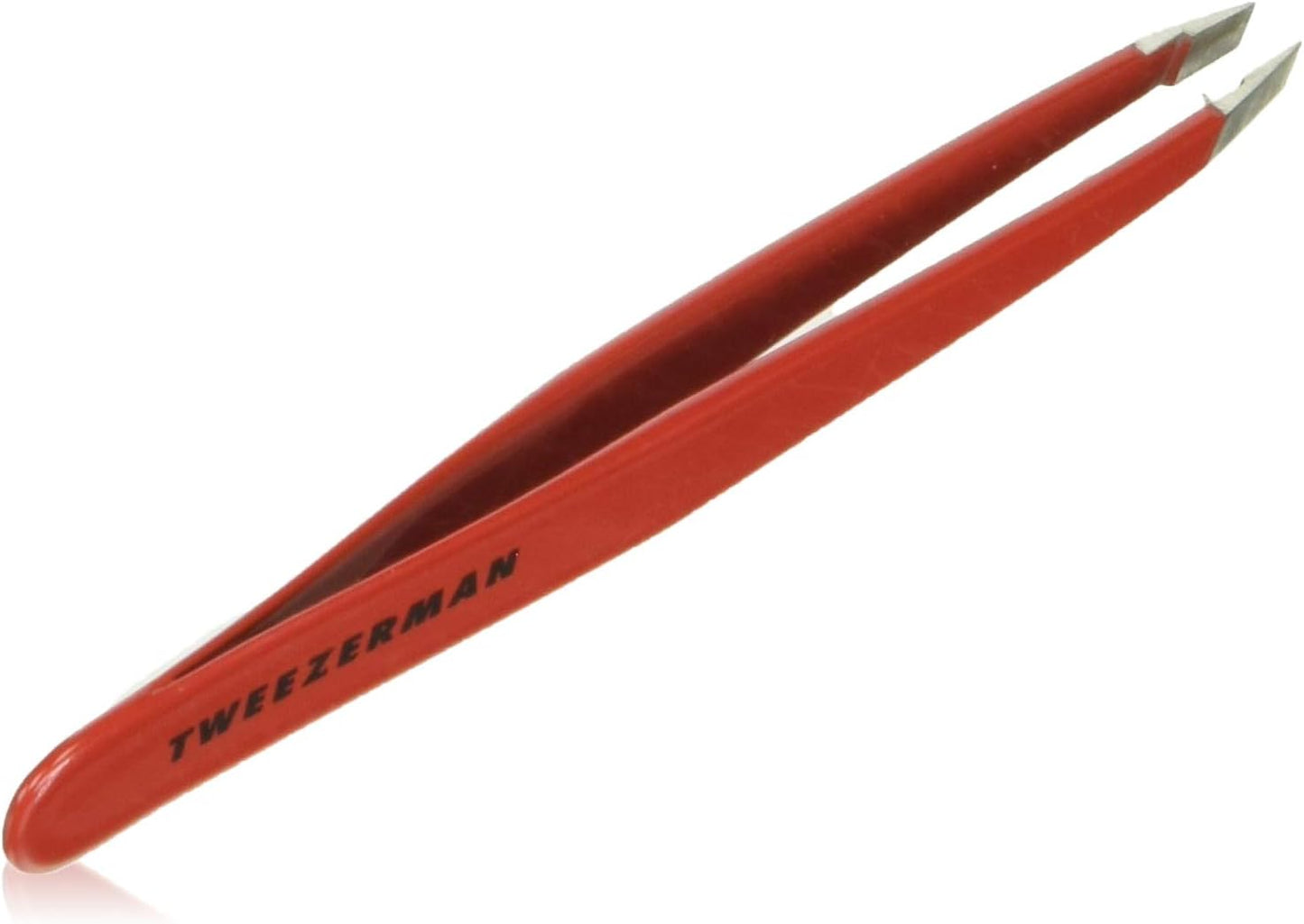 Tweezerman Stainless Steel Slant Tweezer - Eyebrow Tweezers for Women and Men (Neon Pink)