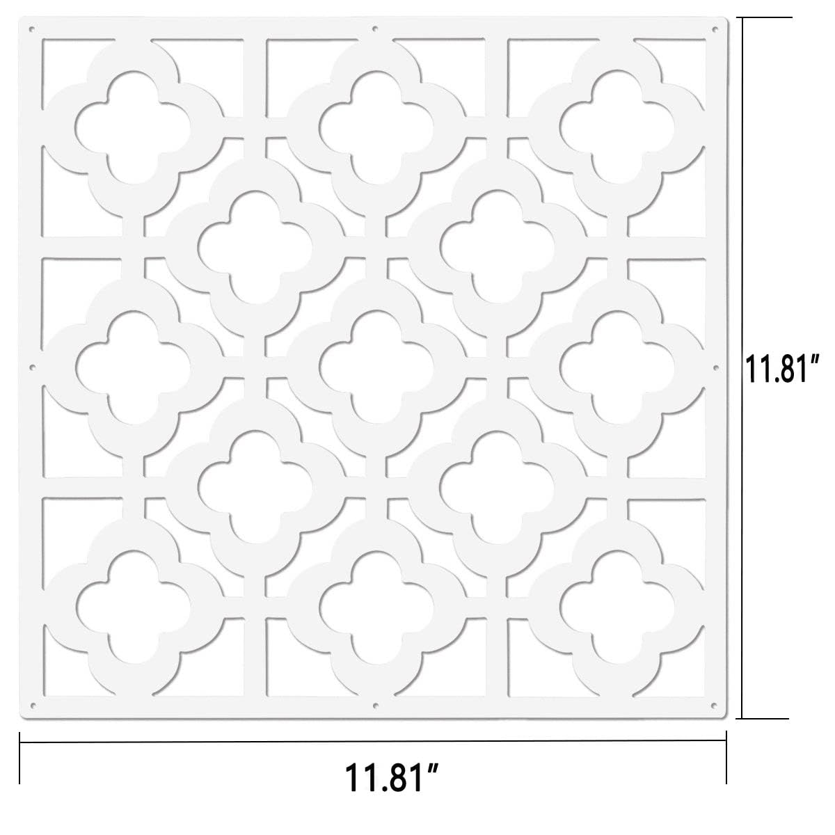 BPA Hanging Room Divider Decorative Screen Panels Made of PVC Room Divider Panels for Living Room Bedroom Office Restaurant (White, 12 PCS)