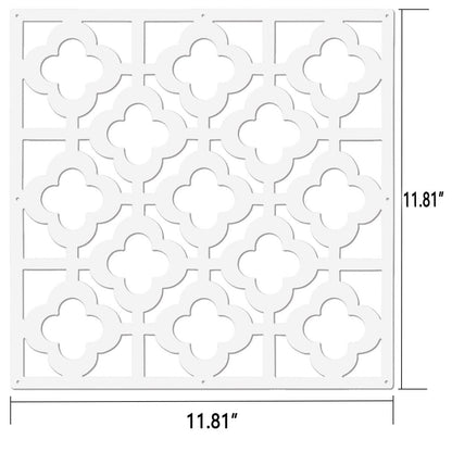 BPA Hanging Room Divider Decorative Screen Panels Made of PVC Room Divider Panels for Living Room Bedroom Office Restaurant (White, 12 PCS)