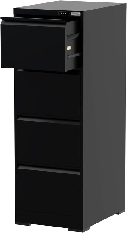 Mahmayi Godrej OEM File Cabinet with Lock Large Storage steel Cabinet, Metal Portable Cabinet with 4 Drawer, Vertical File Cabinet, 4 Layer Cabinet Office Storage Cabinet (2 Drawer, Black)