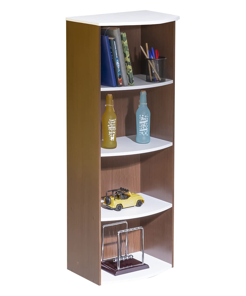 Multicolor Open Storage Shelf 4-Tier | Book Shelf | Bookcase for storage and display at home and in the office.-(BLACK)