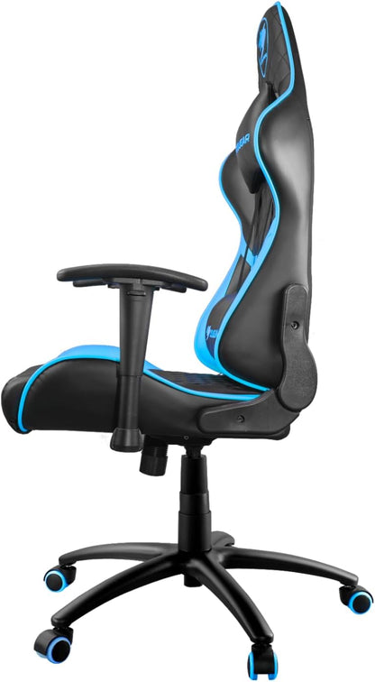 Cougar Gaming Chair Armor One, Steel-Frame, Breathable Pvc Leather, 180° Recliner System, 120Kg Weight Capacity, 2D Adjustable Arm-Rest, Steel 5-Star Base