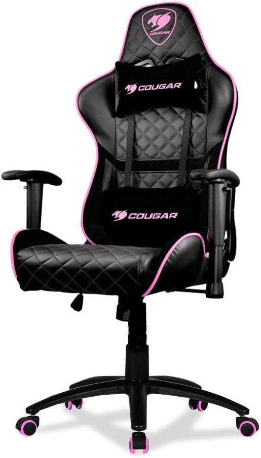 Cougar Gaming Chair Armor One, Steel-Frame, Breathable Pvc Leather, 180° Recliner System, 120Kg Weight Capacity, 2D Adjustable Arm-Rest, Steel 5-Star Base