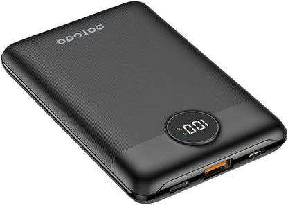 Porodo Super Slim 20W PD & QC3.0 Power Bank 10000mAh Fast Charging - Black (2-Output) - PD-PBFCH006-BK