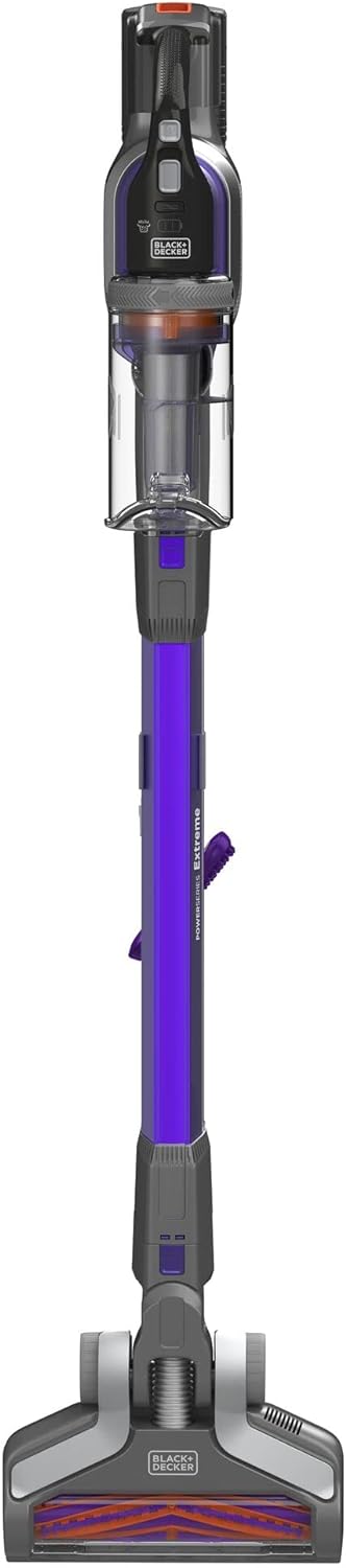 BLACK+DECKER 4-in-1 Cordless Powerseries Extreme Pet Stick Vacuum Cleaner 18V 1.5 Ah Purple/Grey BDPSE1815P-QW