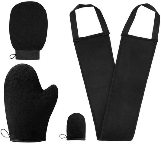 Self Tanning Mitt Applicator Kit, With Lotion Applicator For Back, Exfoliator Glove And Face Mitt,Self Back Applicator - Set of 4