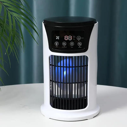 NEX.AI Air Conditioner Humidifier Atmosphere Lamp Fan USB Cooler Air Conditioner, 3-in-1 Function, Essential Cooler For Office And Home Use, USB Portable Air Conditioner USB Fan