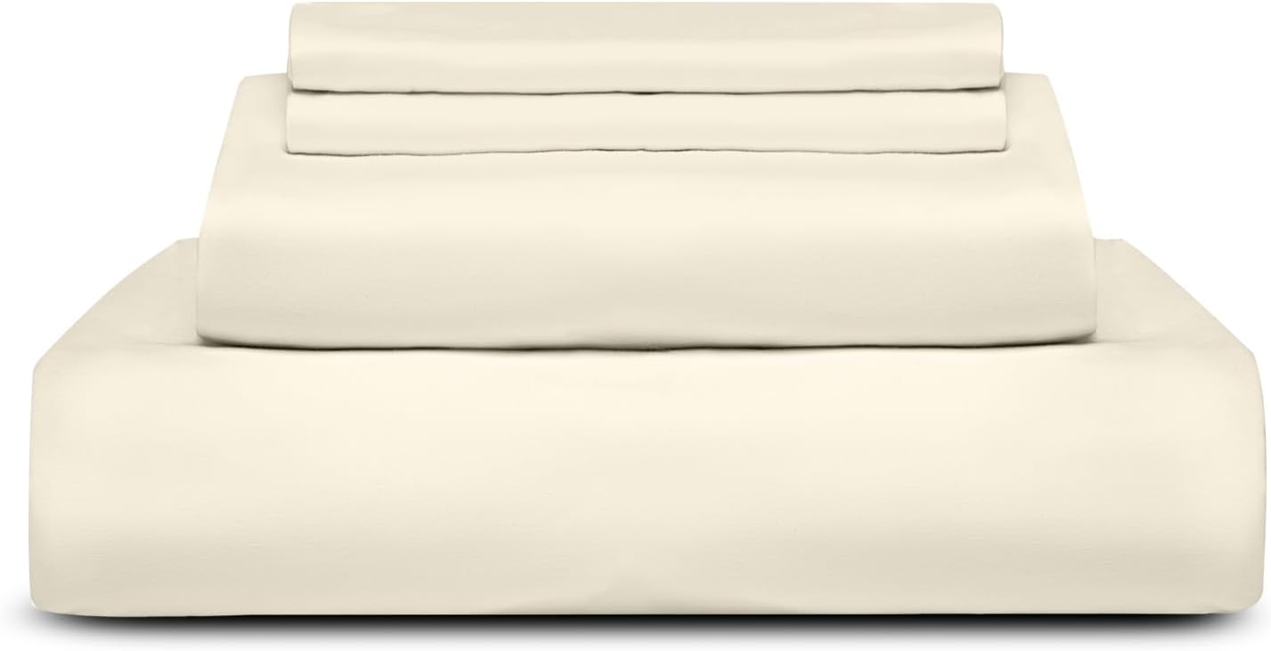 Premium Beige King Sheets Set - 1800 TC Series 4 Piece Bed Sheets - Soft Brushed Microfiber Fabric - 16 Inches Deep Pockets Sheets Wrinkle Free & Fade Resistant by Infinitee Xclusives