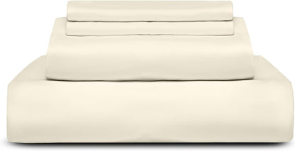 Premium Beige King Sheets Set - 1800 TC Series 4 Piece Bed Sheets - Soft Brushed Microfiber Fabric - 16 Inches Deep Pockets Sheets Wrinkle Free & Fade Resistant by Infinitee Xclusives