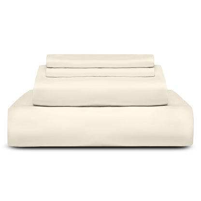 Premium Beige King Sheets Set - 1800 TC Series 4 Piece Bed Sheets - Soft Brushed Microfiber Fabric - 16 Inches Deep Pockets Sheets Wrinkle Free & Fade Resistant by Infinitee Xclusives