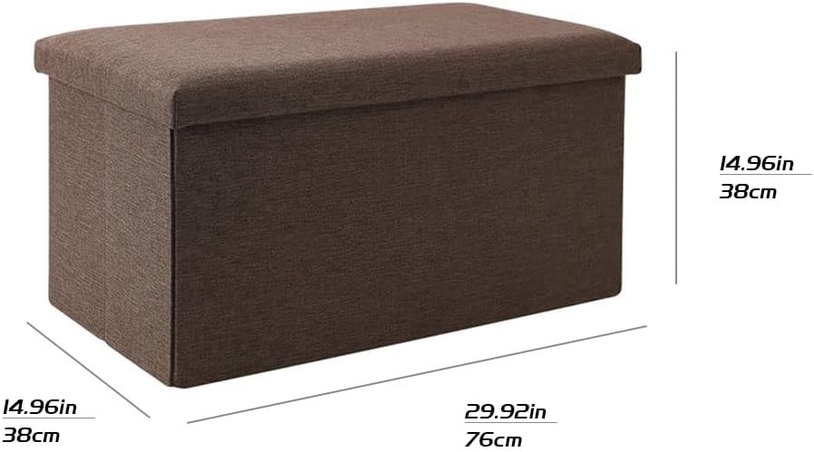 TKAS Folding Storage Ottoman Bench, 110L Oversized savings Storage Bench for Bedroom and Hallway, Versatile Space-Saving Storage Box with Storage Chest Footrest Padded Seat (Black)