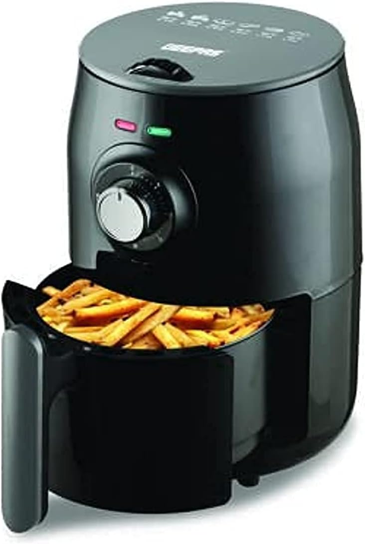 Geepas GAF37516 Air Fryer 1.8L - Cool touch Housing & handle | Overheat Protection, LED ON-OFF Lights, 30 Minutes Timer, Non Stick Detachable Basket, Temperature & Timer Control | 2 Years Warranty