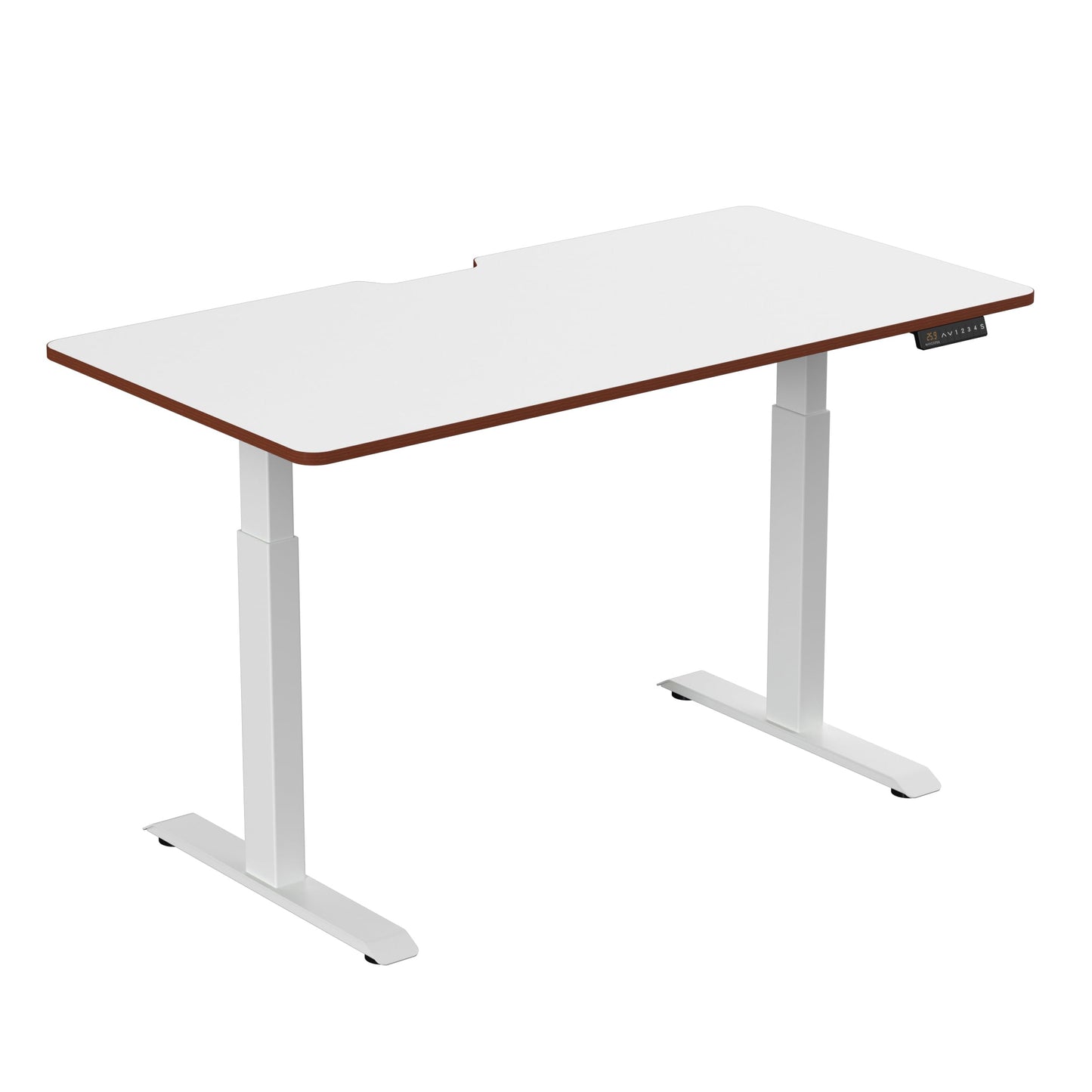 Navodesk Height Adjustable Standing Desk Workstation, Bluetooth Enabled White Frame + Top (White Oak, 178 x 76 CM)