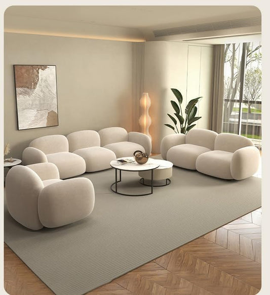 Ripple Furniture Luxury Velvet Sectional Sofa and Loveseat Sets for Living Room