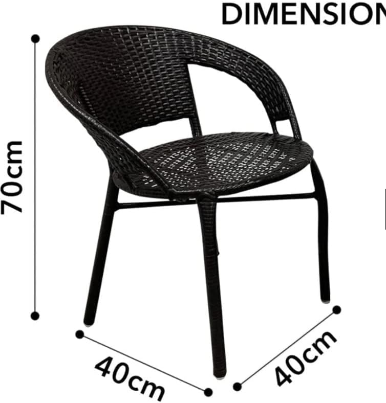 Yulan Rattan Chair&Table Set, 2pcs Wicker Armchair with 1pcs Coffee Table, Indoor Outdoor Home Coffee Shop Garden Backyard Balcony Patio Furniture (Gold Green) 580