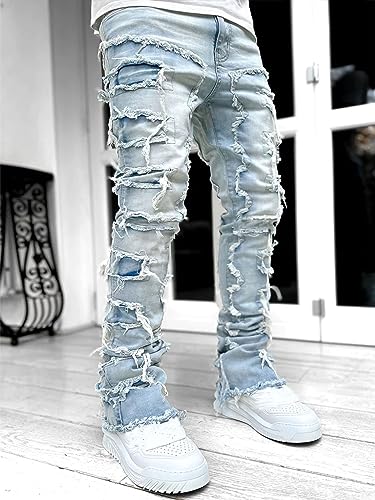 FantasyGears Y2k Jeans Men Grunge Hip Hop Baggy Pants Straight Leg Graphic Denim Joggers Loose Goth Trousers Streetwear