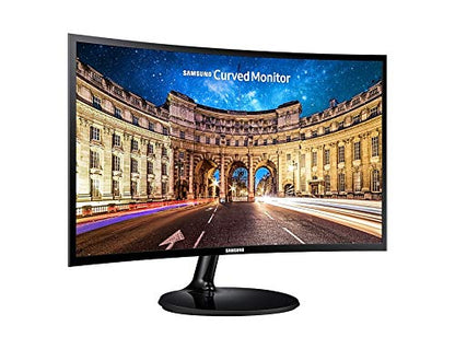 Samsung 24 Inch Cf390 Curved Monitor Lc24F390Fhmxue, Black - CaveHubs