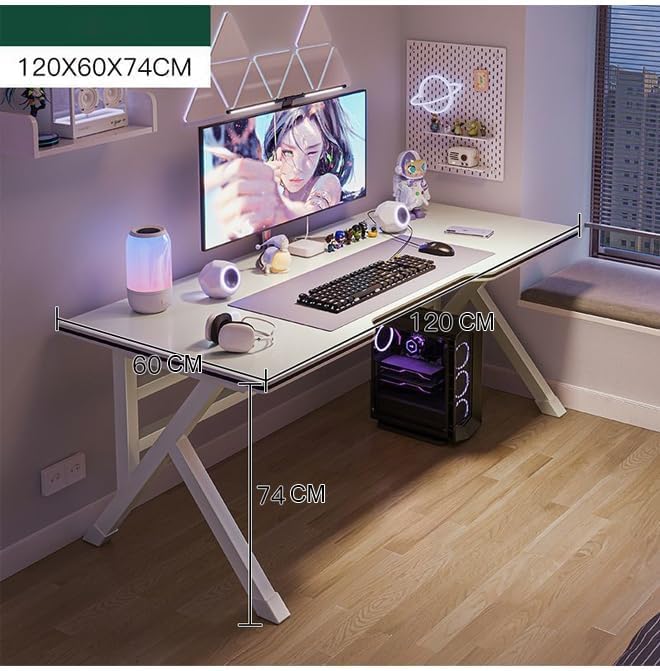 NKX K-Shaped Sturdy Computer Desk And Gaming Table Workstation Home Office Desk 120 CM