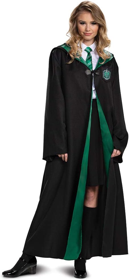 DISGUISE Harry Potter Robe, Deluxe Wizarding World Hogwarts House Themed Robes for Adults, Movie Quality Dress Up Costume Accessory, Black