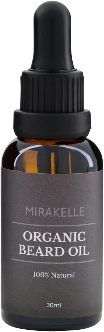 Mirakelle - Organic Beard Growth Oil For Men - Beard Serum That Fills Patches & Fix Thinning