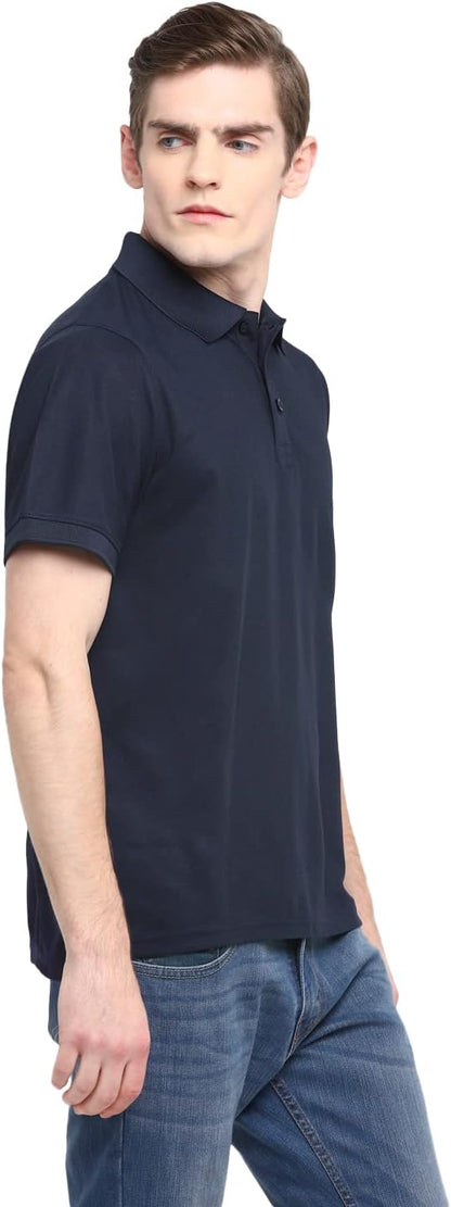 Deniklo Men's Solid Regular fit Polo Shirt