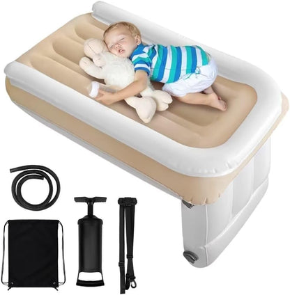 FORUBAR Inflatable Toddler Travel Bed, Inflatable Airplane Car Bed for Toddler, Airplane Footrest for Kids Seat Extender, Baby Travel Essentials for Flying Sleeping