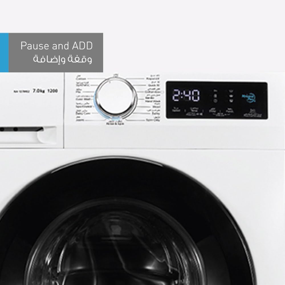 Panasonic 8Kg 1400 RPM Front Load Washing Machine, Silver - Na-148Mg2, 1 Year Warranty