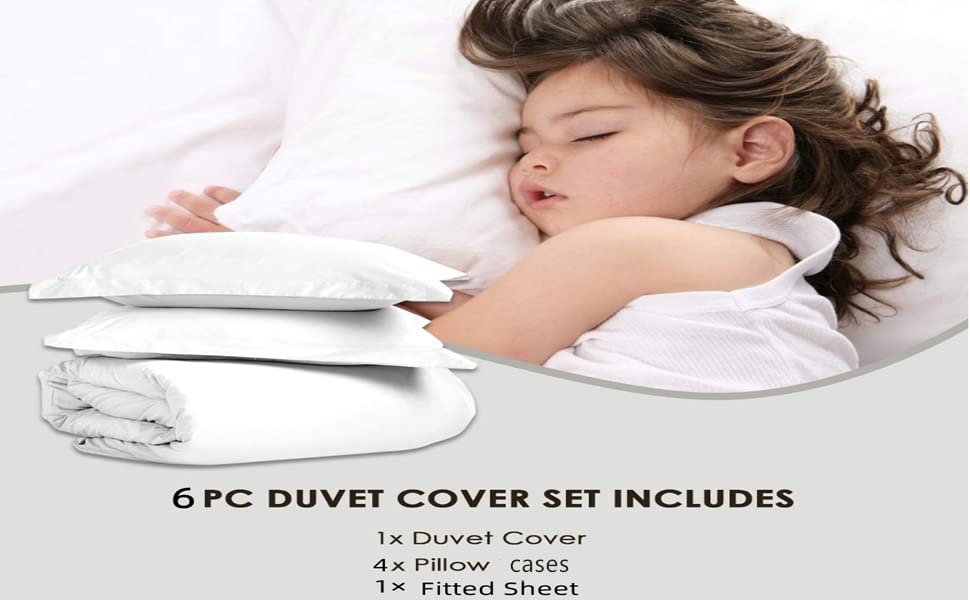 MMM King Size Bedsheet 6pcs One Set, High Cotton Quality Bedding Set Duvet Cover (Multicolor 58)