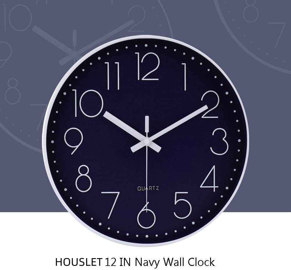 HOUSLET Digital Wall Clock Large Display, 16.2” LED Digital Clock with Temperature and Auto Dimming, Easy Track The Time, Date and Day of Week, with Remote Control (White (12 inch))