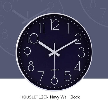 HOUSLET Digital Wall Clock Large Display, 16.2” LED Digital Clock with Temperature and Auto Dimming, Easy Track The Time, Date and Day of Week, with Remote Control (White (12 inch))