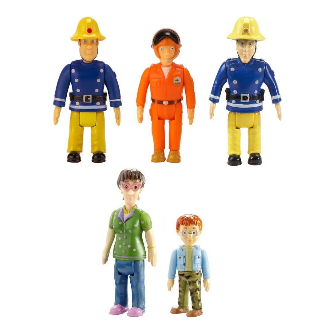 Fireman Sam Action Figures 5-pack, scaled play preschool poseable figures, imaginative play