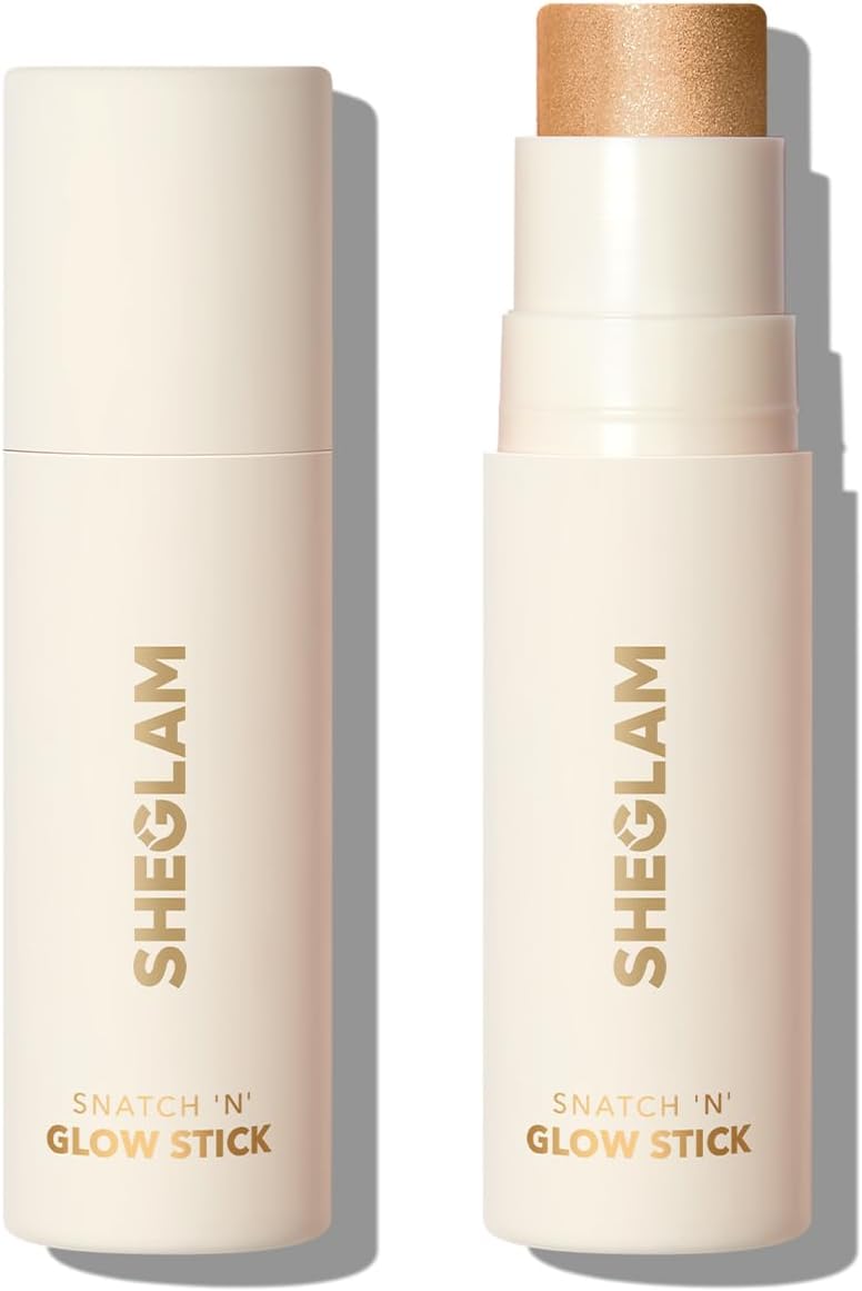 SHEGLAM Snatch 'n' Glow Stick - Cream Highlighter Makeup Stick Long Wear Brightening Non-Caking Highlighter Face Makeup (Tea cake)