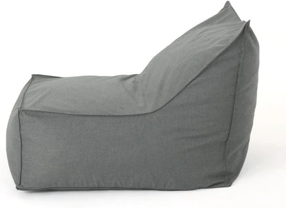 Eminence Home Patio Outdoor/indoor Bean Bag Chair/Sofa with Filling, Water Resistant, Heat Resistant, Fade Resistant, Light Weight and Portable, Adjustable Filling, Strong Fabric & Beans (Grey)