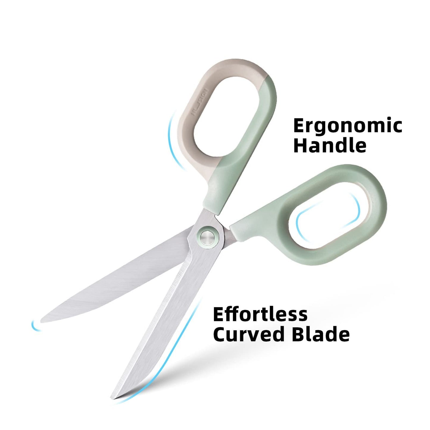 6" Multipurpose Scissors, Ultra Sharp Blade Shears Comfort-Grip Handles Craft Scissors Sewing Scissors Fabric Scissors for Office Home School Sewing Fabric Craft Supplies Multipurpose Scissors Green