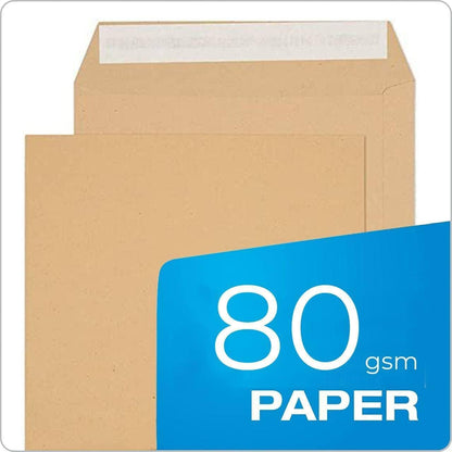 MARKQ A4 Brown Envelopes, 324 x 229 mm Self Sealing Mailing Envelope for Posting mailing Home Office and Ecommerce, 80gsm, pack of 50