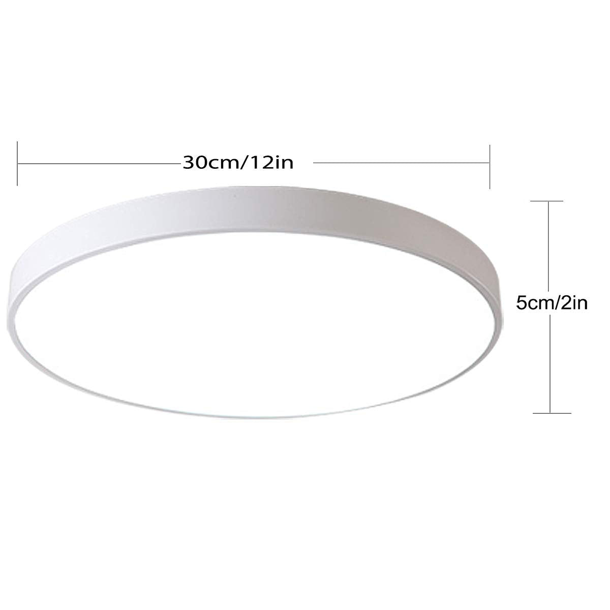 Ganeed Modern 38W Ultra-thin LED Ceiling Light, 40cm Super Bright Flush Mount Ceiling Light Fixture, 6500K Cool White Round Ceiling Lamp for Bedroom Living Dining Room Kitchen Office