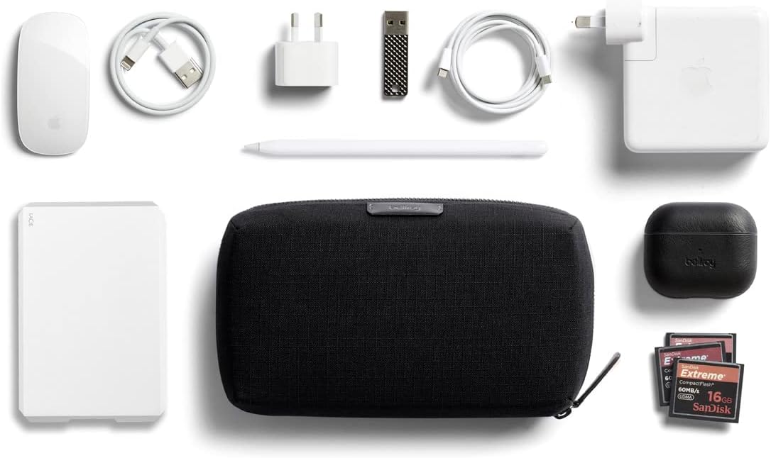 Bellroy Tech Kit, tech accessories zip pouch (power bank, phone charger, cables, earbuds) - RangerGreen