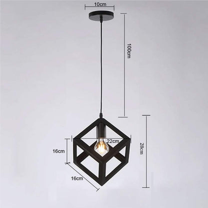 HUA QIANG WANG Industrial Pendant Light, 3-Light Vintage Black Ceiling Lamp, Adjustable Height Hanging Chandelier Lighting Fixture for Kitchen Island Living Room Dining Room Bedroom