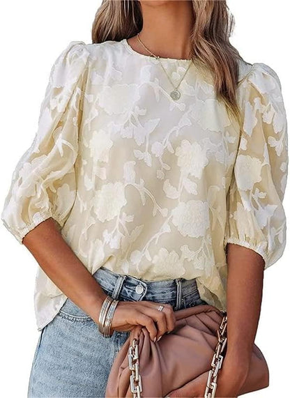 Womens Clothes Fashion Women Shirt Casual Scoop Neck Dressy Blouses Short